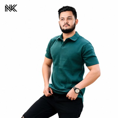 Premium Old Money Polo For Men-Bottle Green